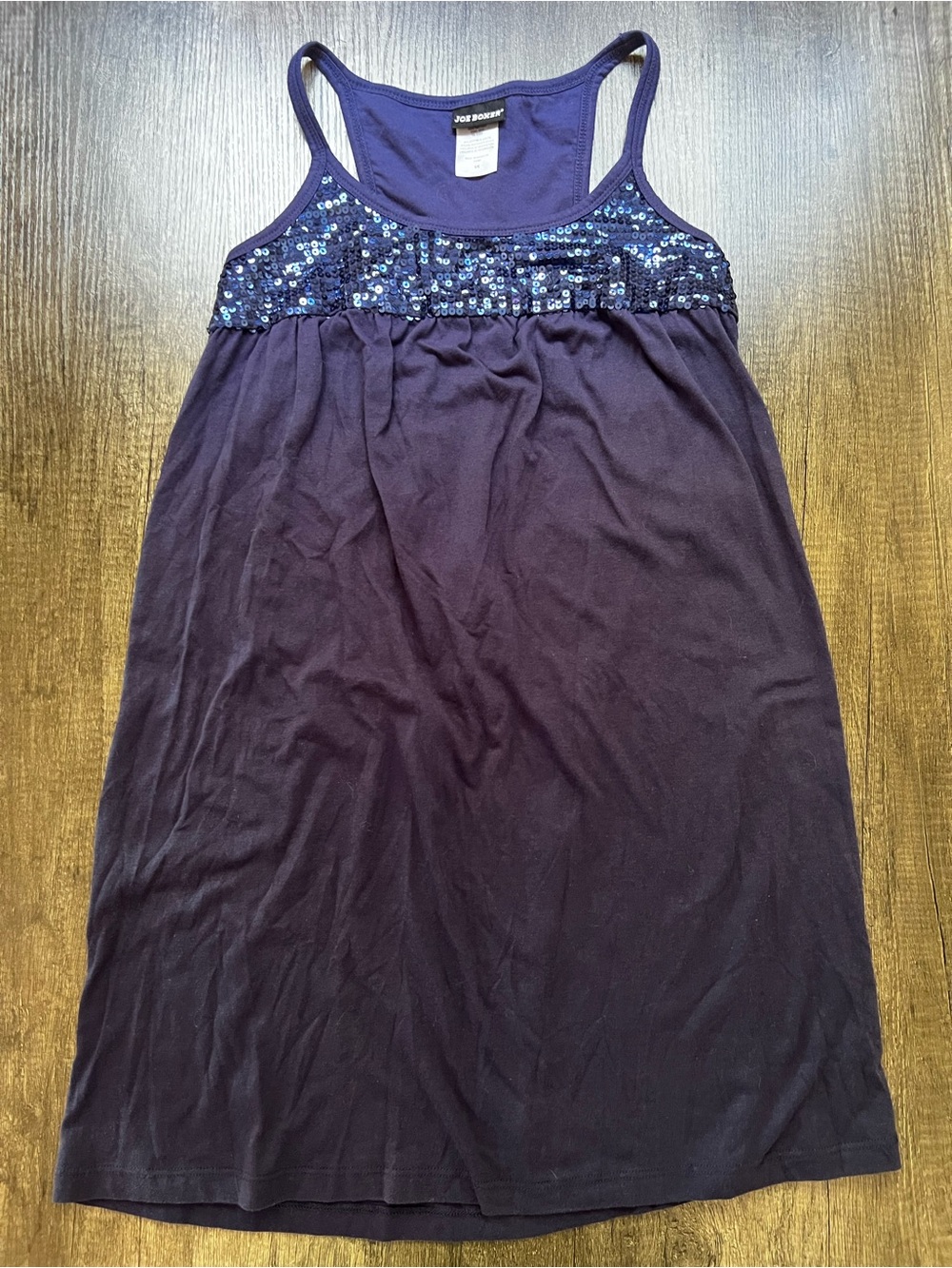 Joe Boxer Navy Blue Sequin Tank Dress